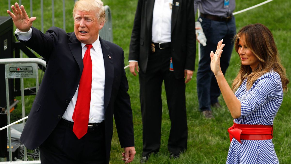 'Twin set Trump': Melania y su marido, a juego para celebrar el 4 de julio 