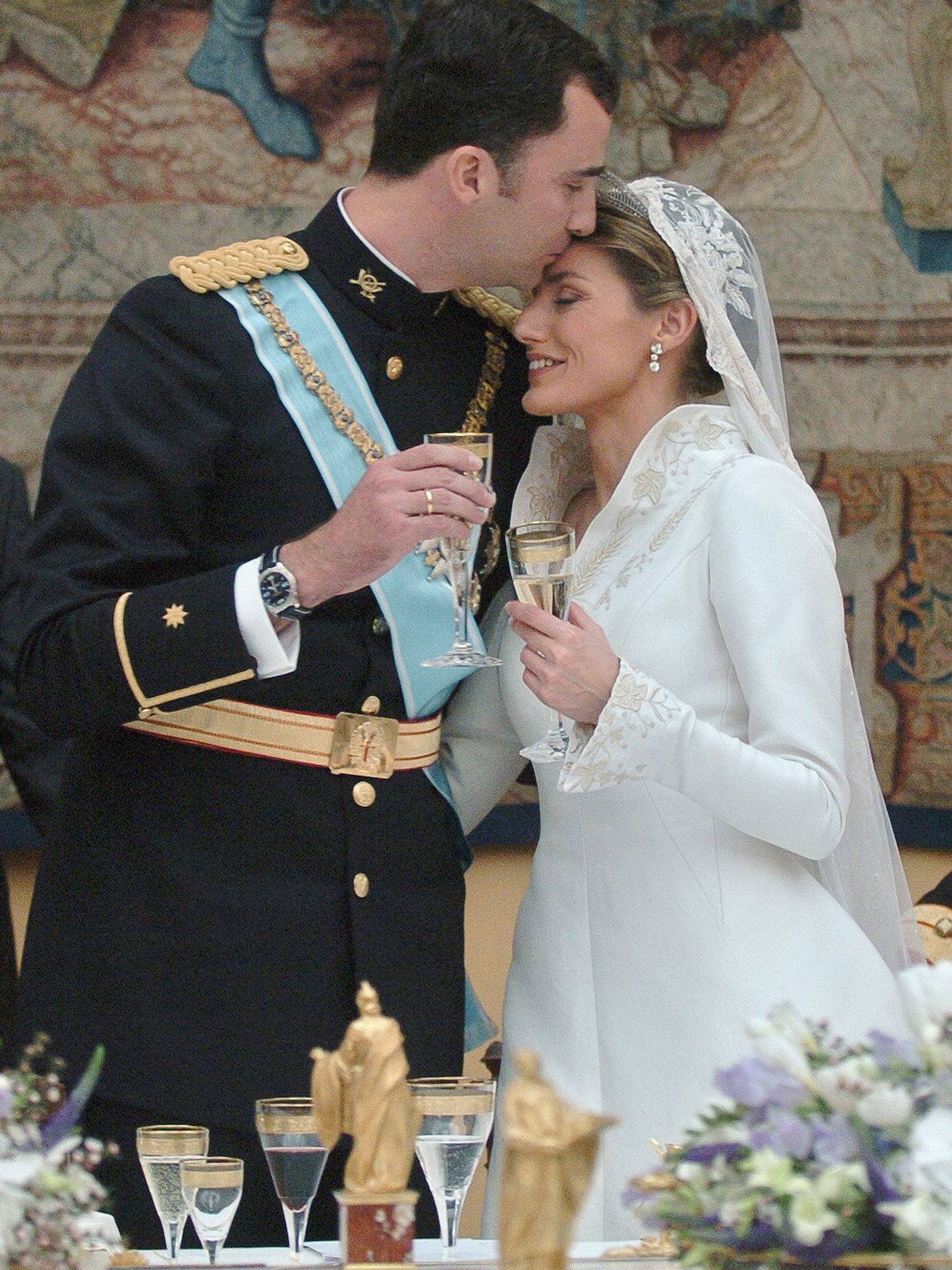 Don Felipe y doña Letizia el día de su boda. (Getty)