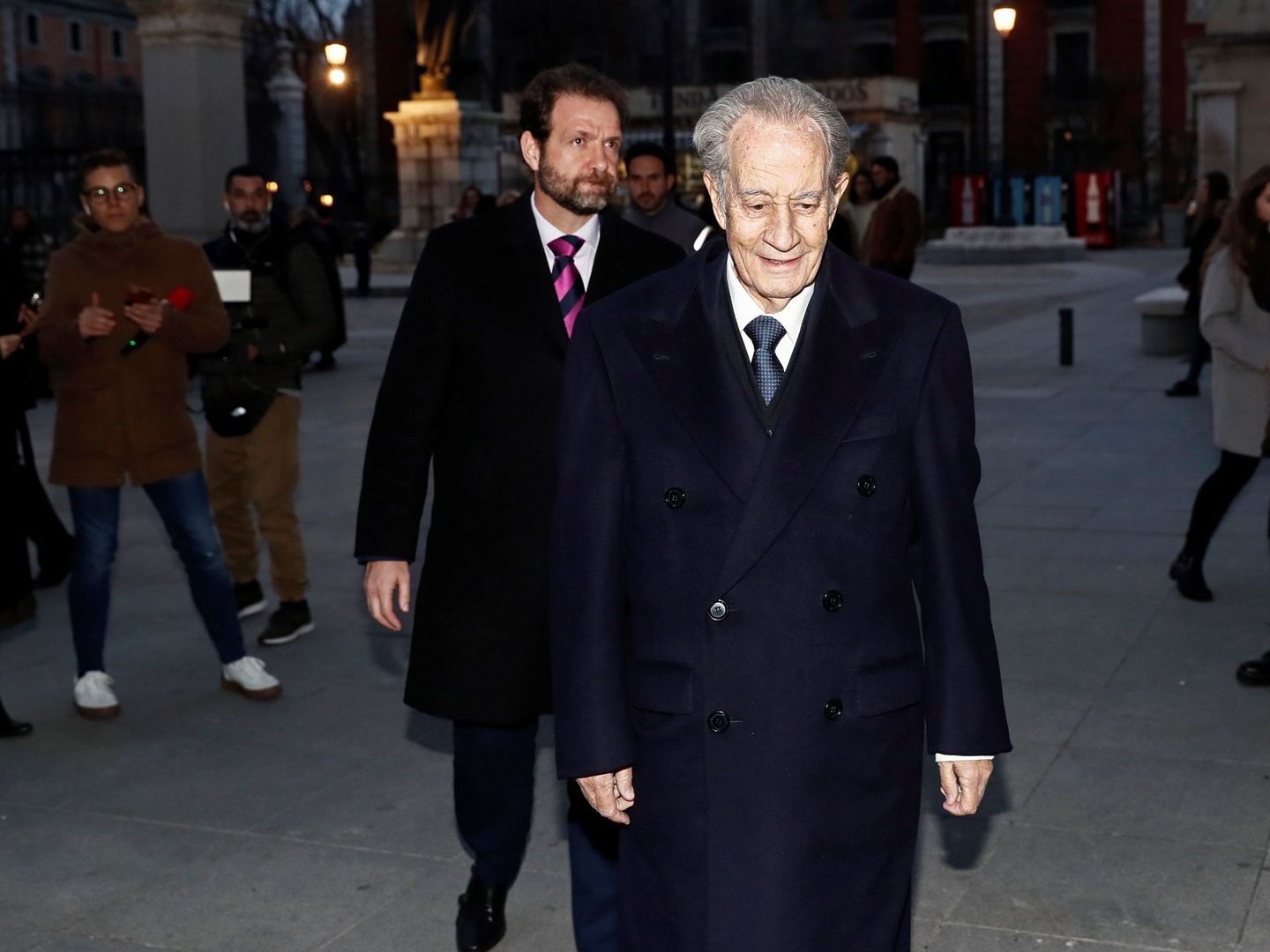 El empresario Juan Miguel Villar Mir a su llegada al funeral de la infanta Pilar de Borbón, en enero de 2020. (EFE)