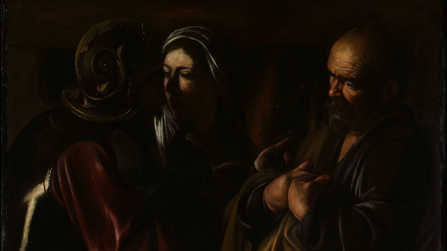 La negación de San Pedro. Caravaggio, 1610. (Wikipedia)