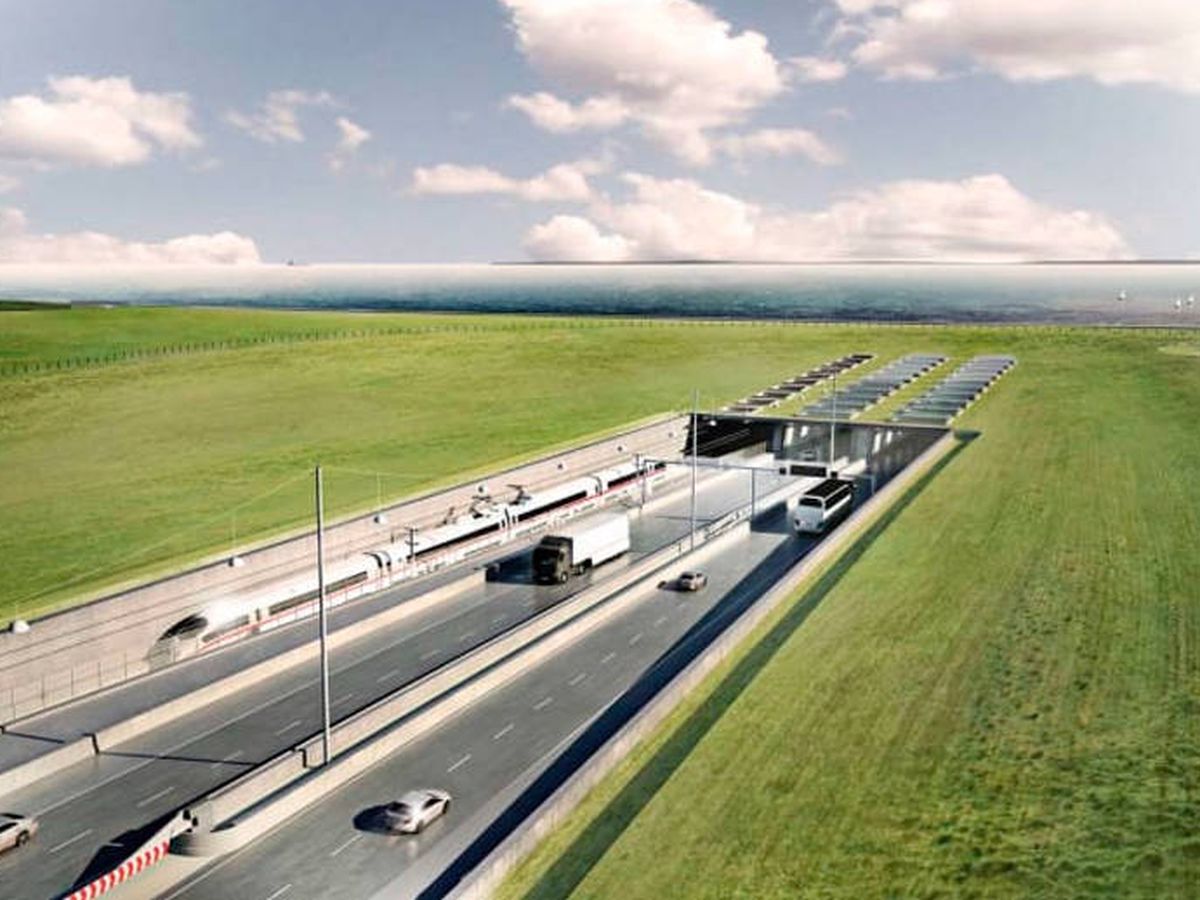 Foto: El túnel tendrá dos autopistas de dos carriles cada una y dos vías férreas electrificadas (Femern A/S)