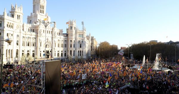Foto: Manifestación independentista en Madrid. (EFE)