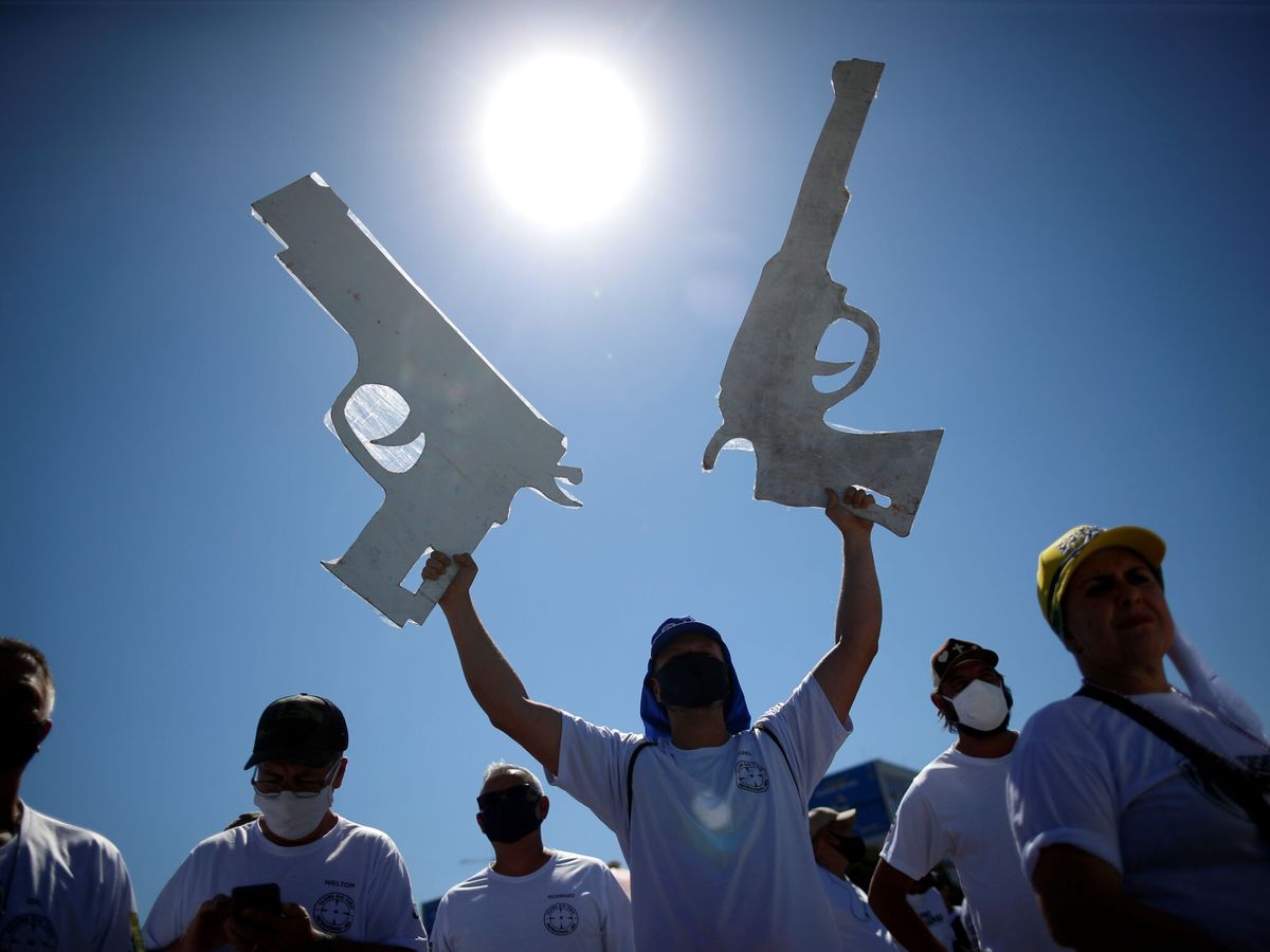 Foto: Protesta a favor del derecho a portar armas. (Reuters/Adriano Machado)