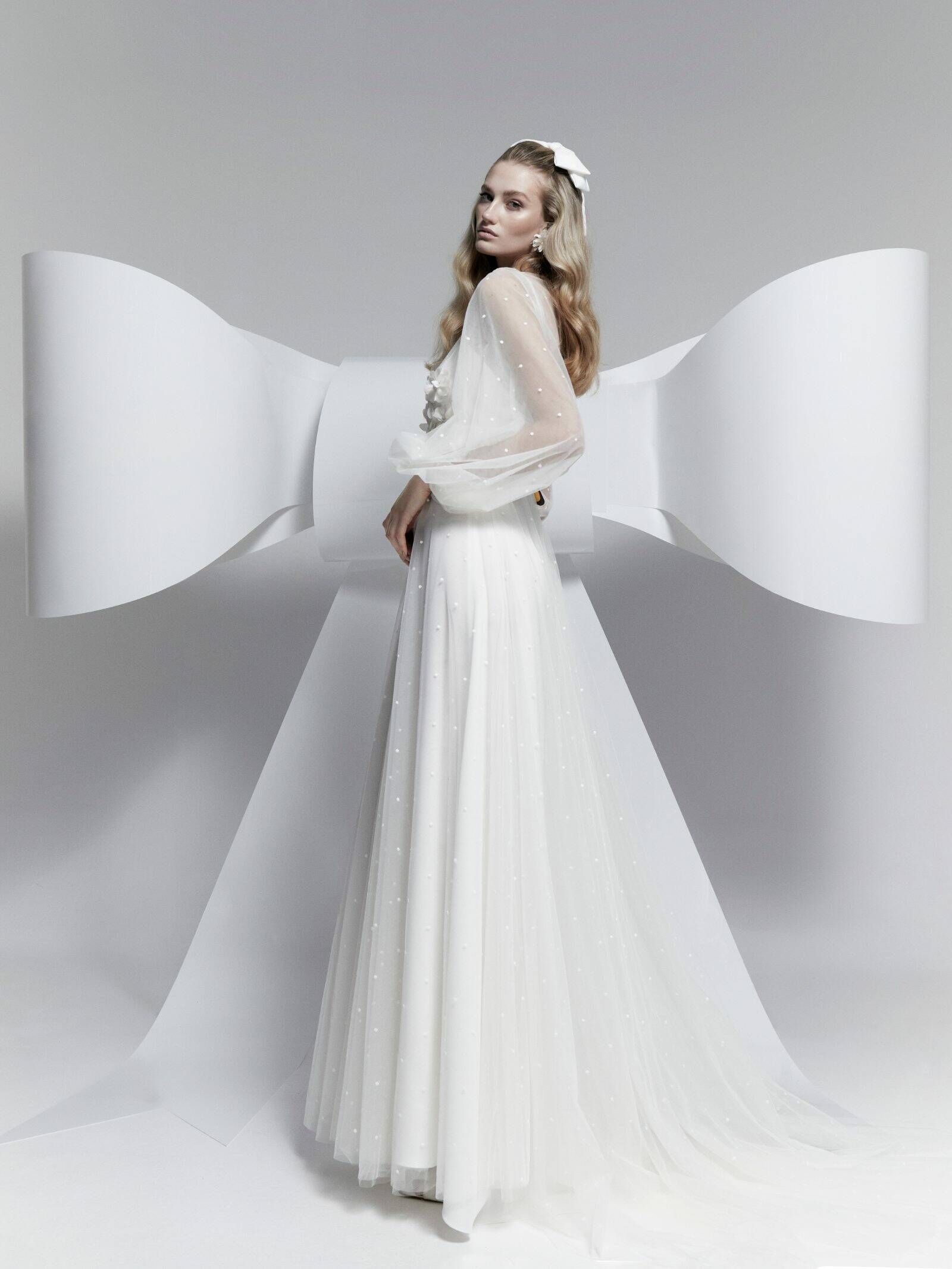 Un vestido de novia de la nueva colección de Alicia Rueda. (Cortesía)
