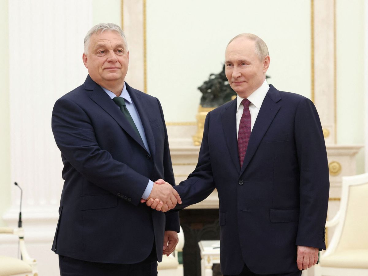 Foto: El primer ministro húngaro, Víctor Orbán, y el presidente de Rusia, Vladimir Putin. (REUTERS / Sputnik Valeriy Sharifulin Pool) 
