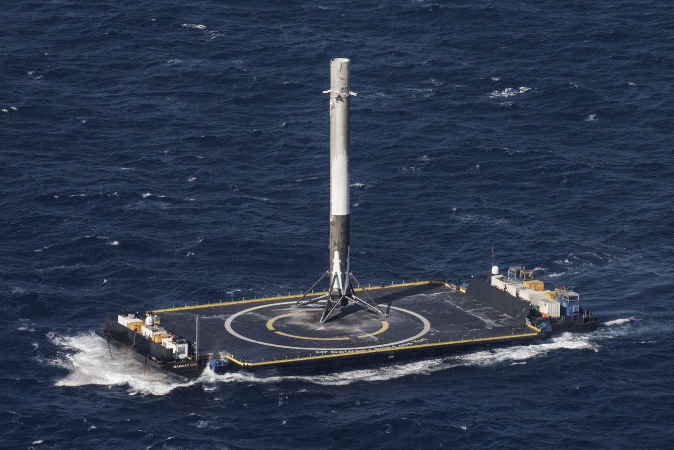 El conocimiento que SpaceX ha obtenido aterrizando el Falcon 9 se puede extrapolar a las futuras misiones marcianas. (SpaceX)