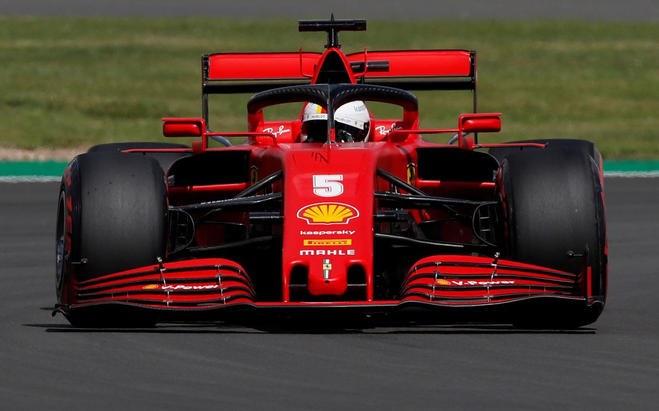 Sebastian Vettel durante la clasificación del GP de Gran Bretaña. (Reuters)