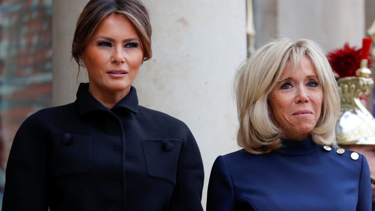 Los looks conjuntados de Melania Trump y Brigitte Macron