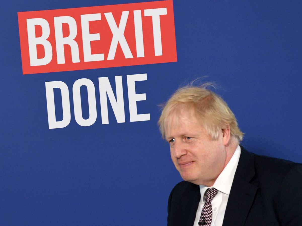 Foto: El primer ministro británico, Boris Johnson, durante la campaña electoral. (EFE)
