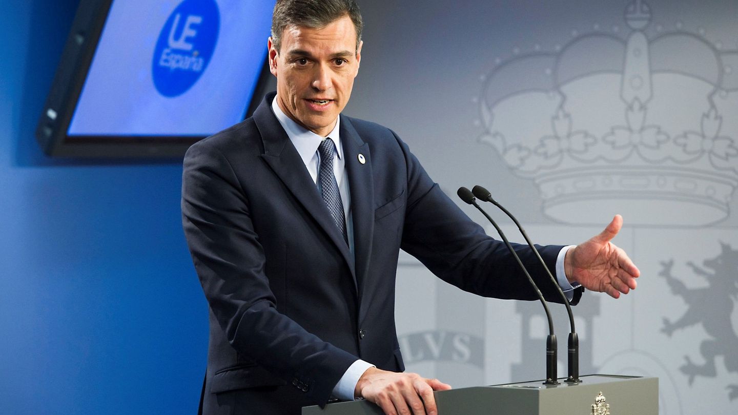 Pedro Sánchez durante su rueda de prensa posterior al Consejo Europeo. (EFE)