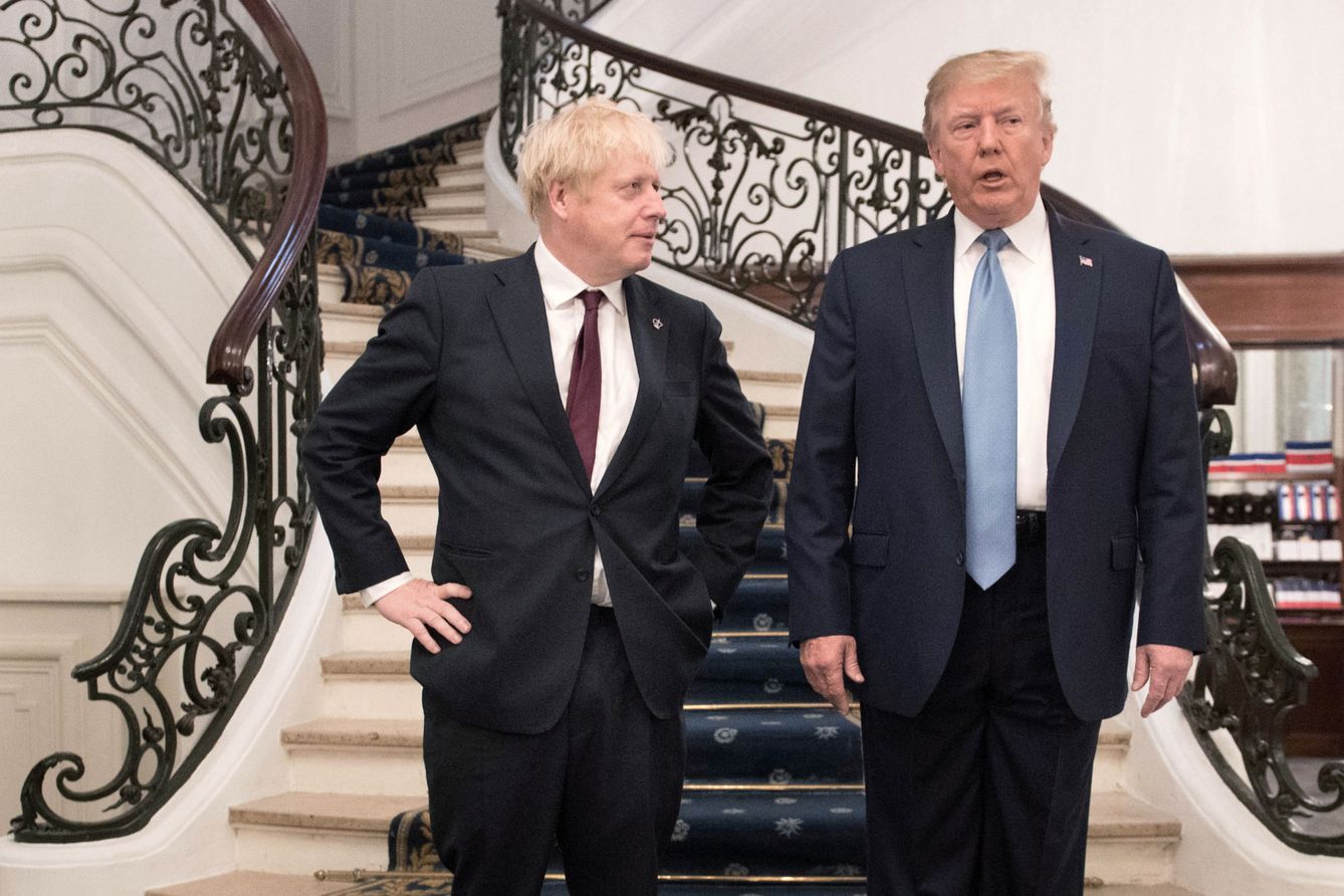 Boris Johnson y Donald Trump, en el G-7 de Biarritz. (Reuters)
