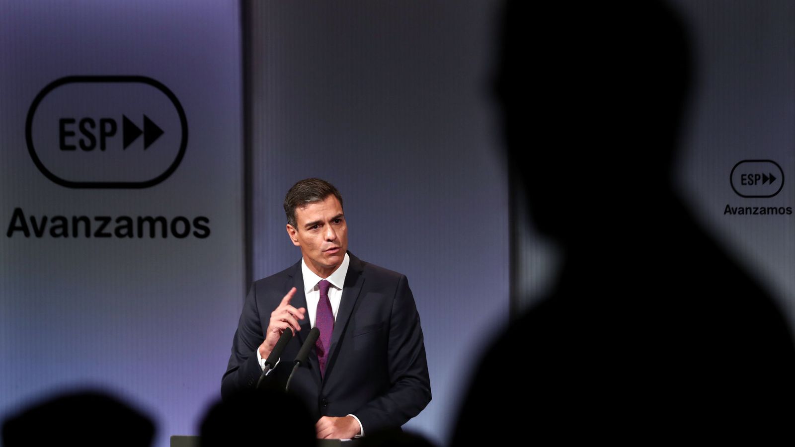 Foto: Pedro Sánchez, durante su discurso en el acto #Avanzamos, en la Casa de América de Madrid, este 17 de septiembre. (Reuters)
