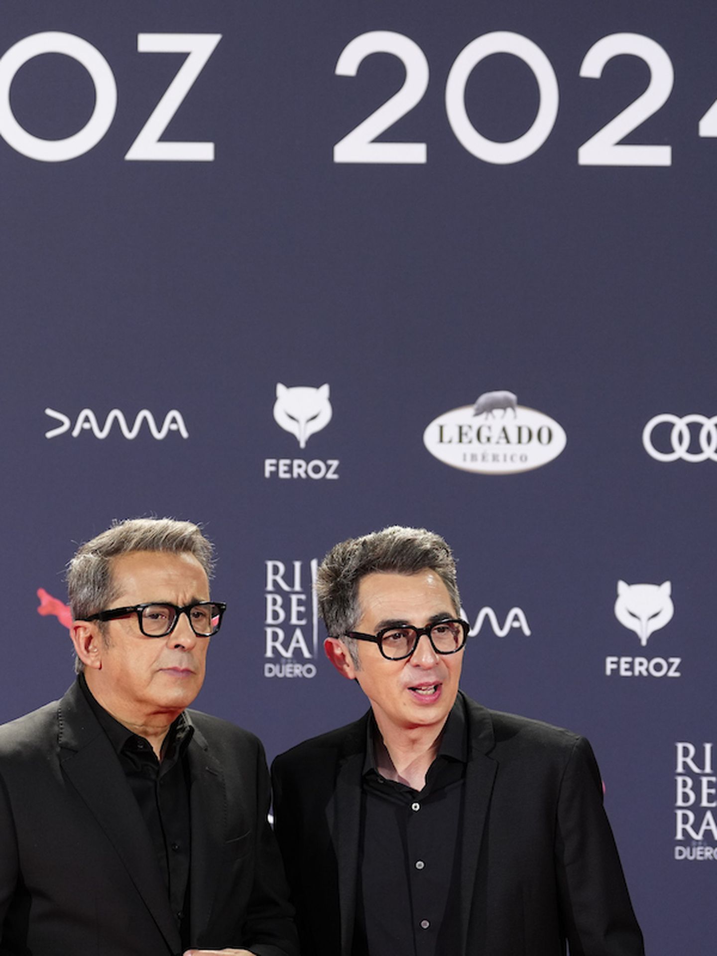 Andreu Buenafuente y Berto Romero posando en los Premios Feroz 2024. Limited Pictures.