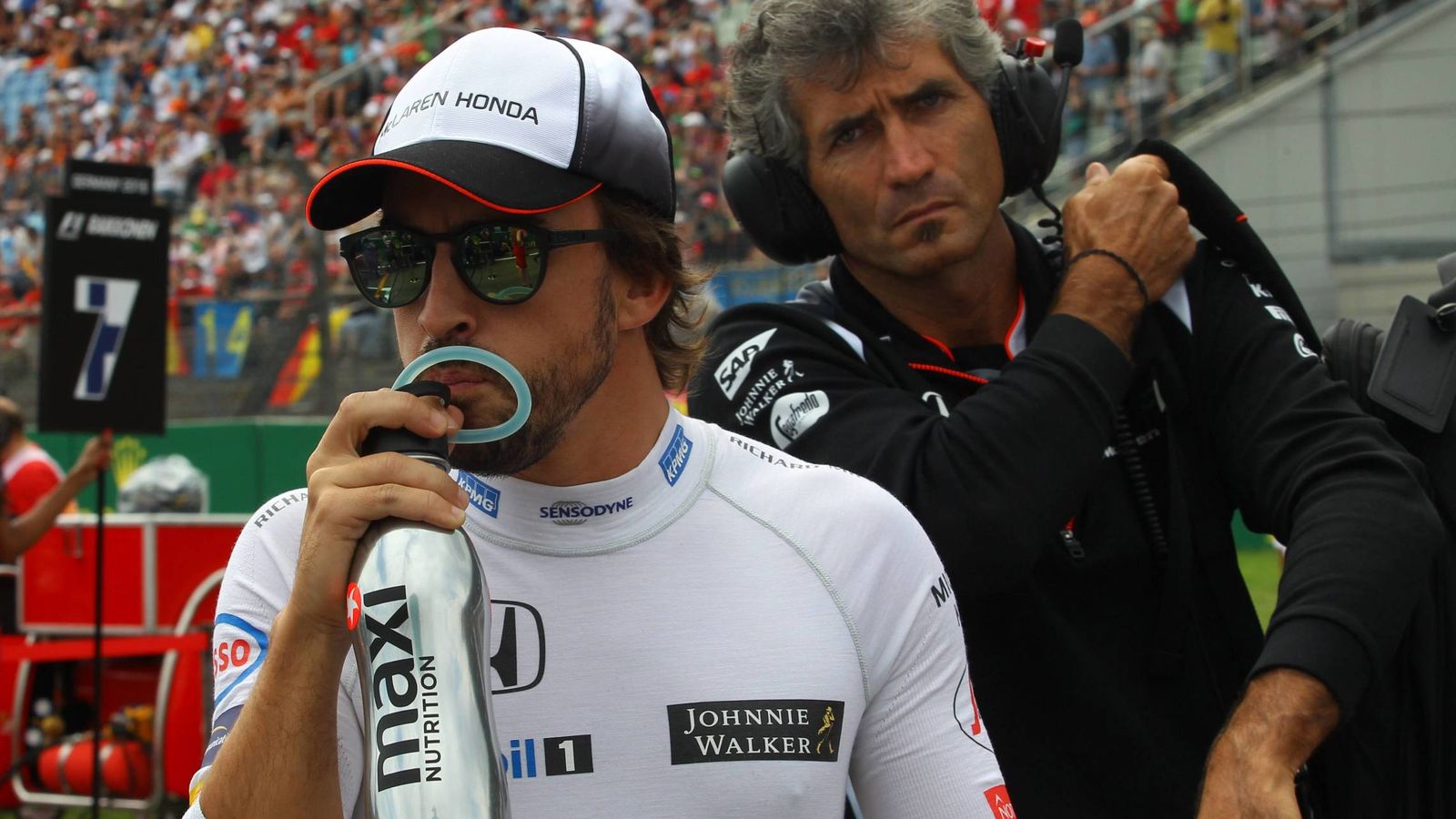 Foto: Fernando Alonso antes de comenzar el GP de Alemania.