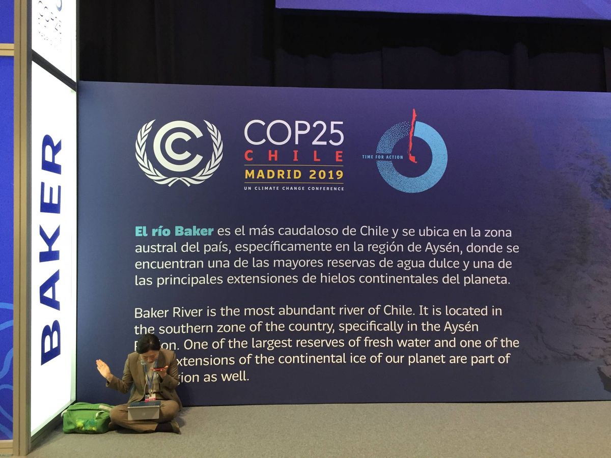 Foto: Una de las asistentes a la cumbre COP25 Chile/Madrid (A.V)