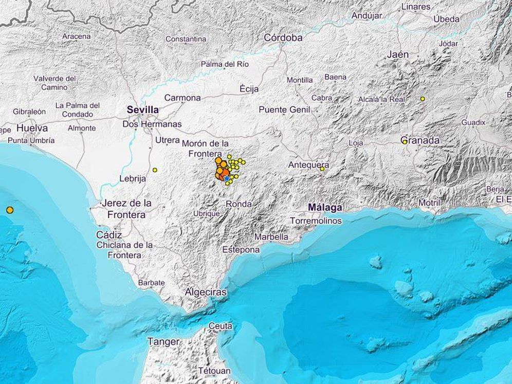 Foto: Terremoto de 4.7 en la provincia de Sevilla. (IGN)