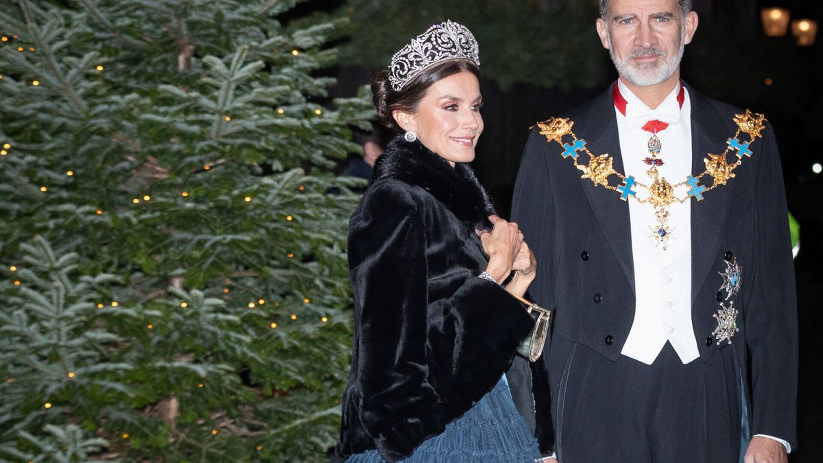 Letizia, en la cena de gala de Suecia: un vestido de H&M que también tiene la princesa Victoria