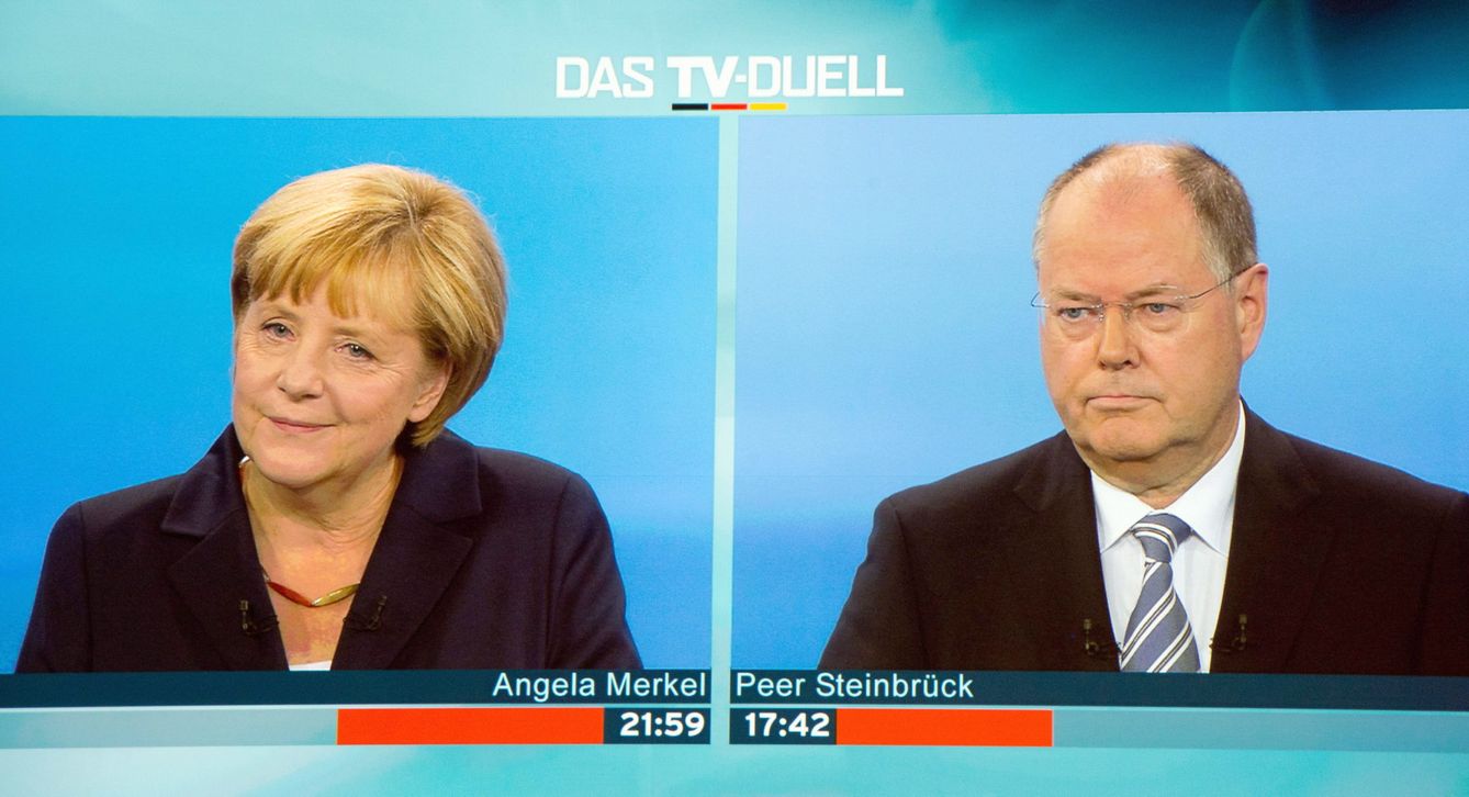 Merkel, en un debate electoral en 2013. (Reuters)