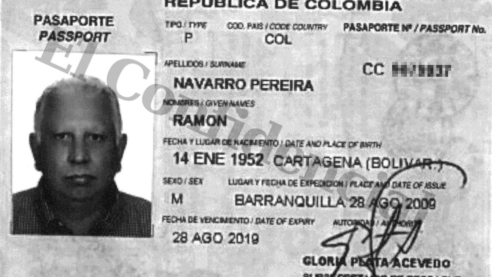 Foto: Copia del pasaporte que Navarro Pereira facilitó a Mossack Fonseca para abrir la empresa.