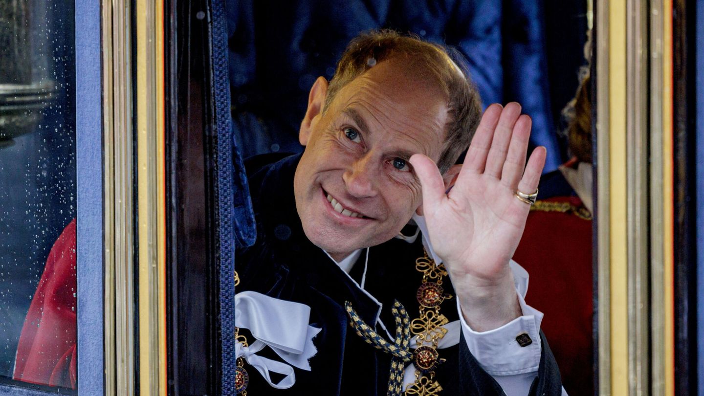 El príncipe Eduardo, en la coronación de Carlos III. (Reuters)