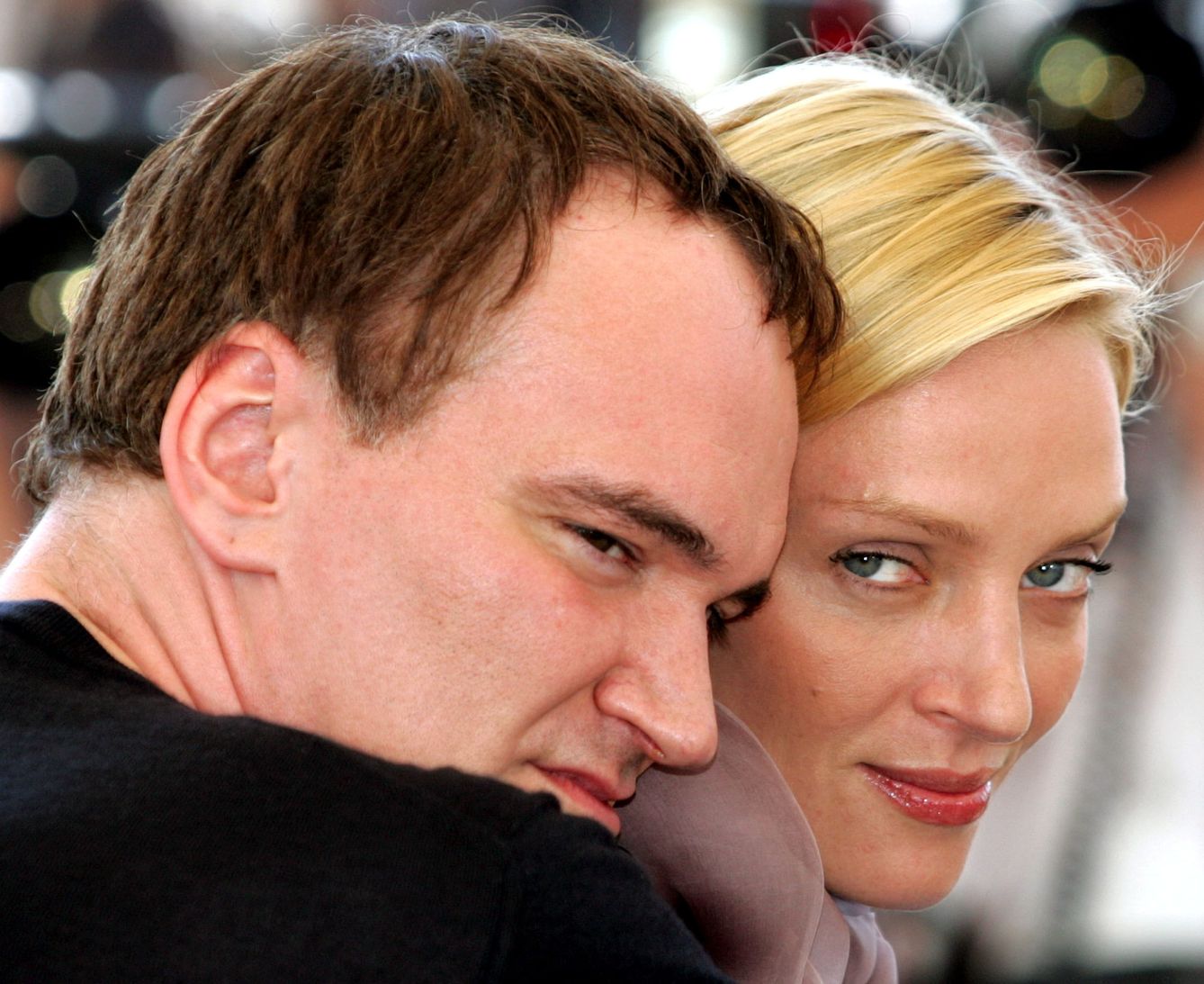 Uma Thurman con Quentin Tarantino en 2012 (REUTERS)