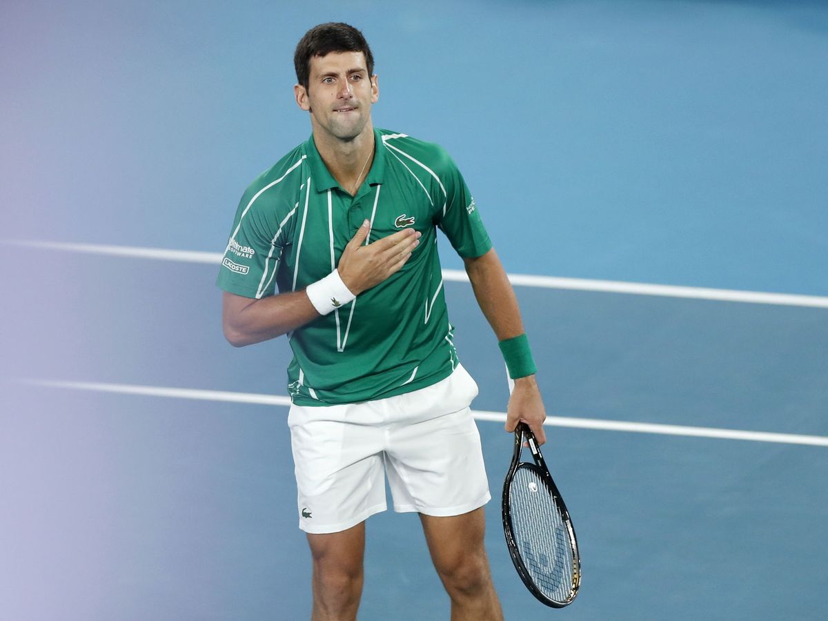 Foto: Novak Djokovic celebra su triunfo en la final del Open de Australia. (EFE)