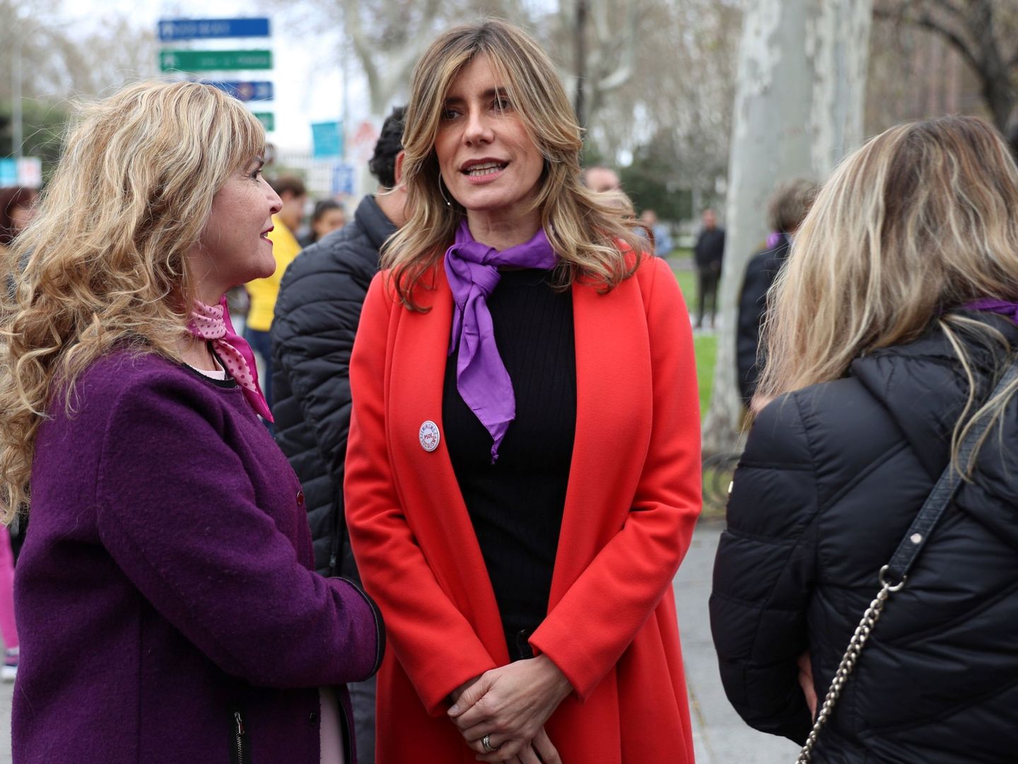 Begoña Gómez, en la manifestación por el Día de la Mujer. (EFE)