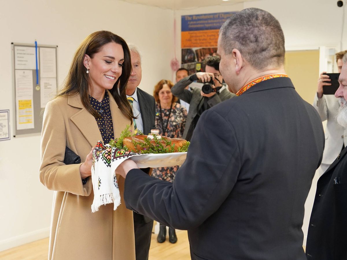 Foto: Kate Middleton, en el Centro Comunitario de Ucranianos. (Getty)