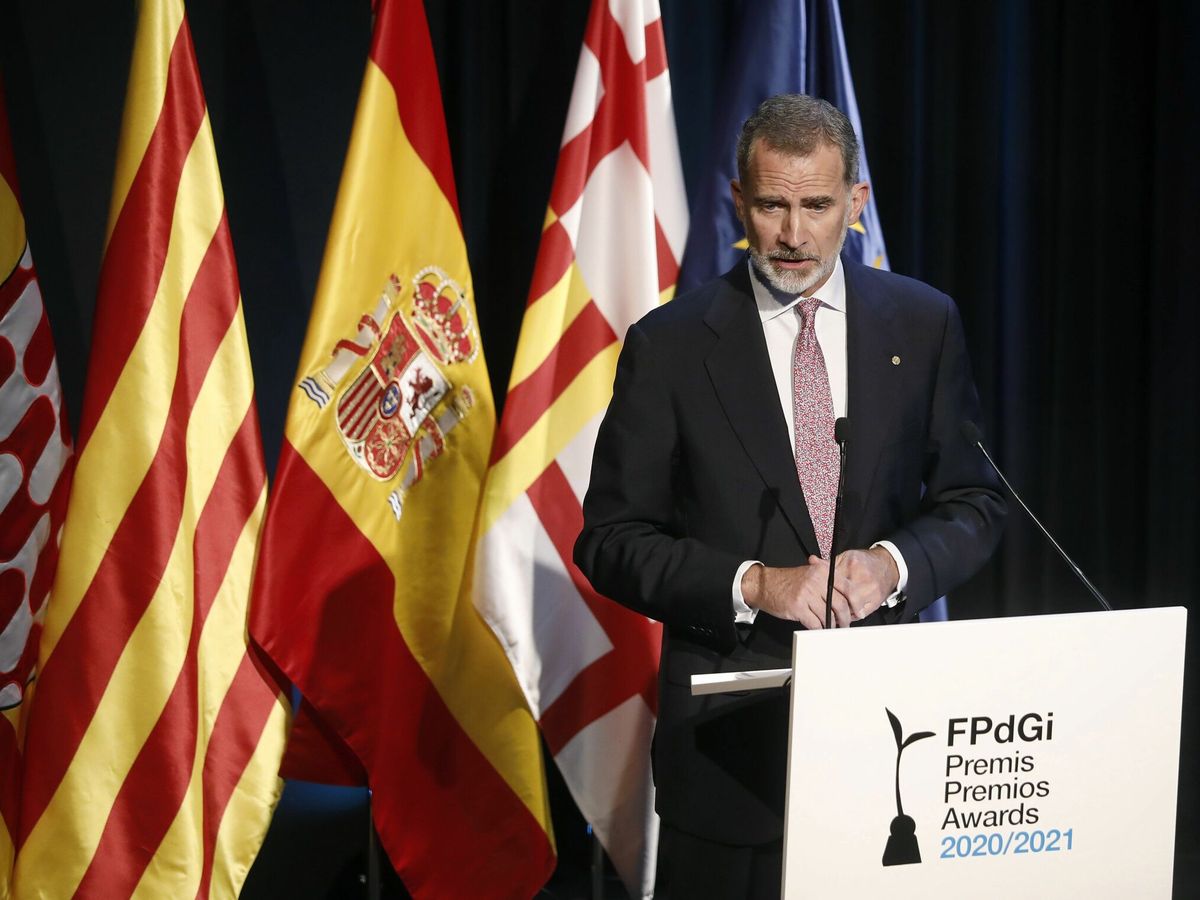 Foto: El rey Felipe VI interviene en los Premios Princesa de Girona. (EFE)
