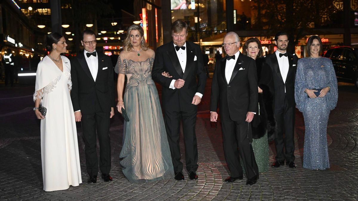 Máxima de Holanda desafía al frío en Suecia: esmeraldas y su vestido de gala más original