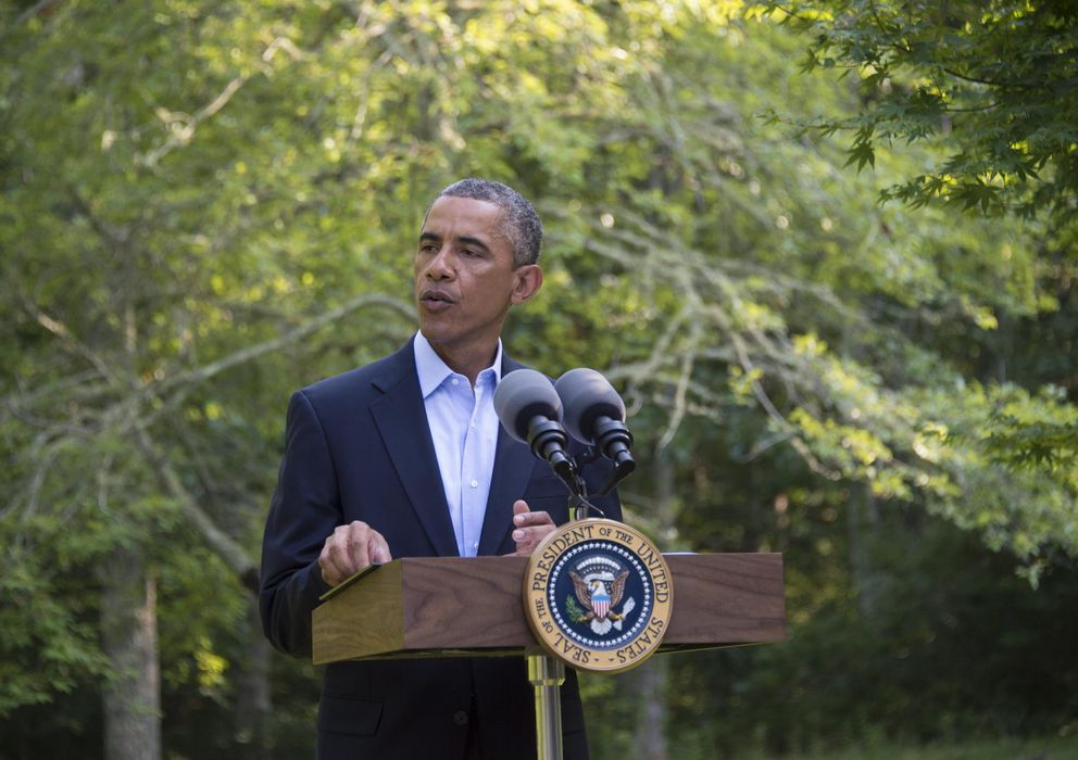Foto: El presidente de EEUU Barack Obama comparece sobre el nuevo gobierno de Irak (Efe)