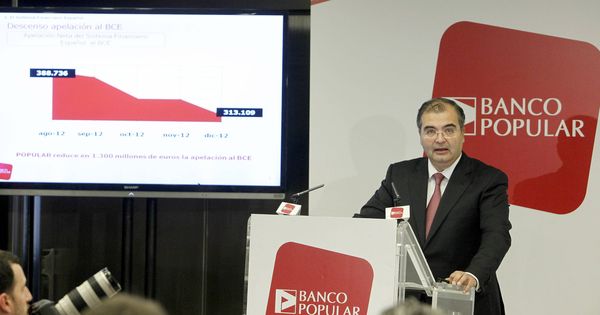 Foto: Ángel Ron, expresidente de Banco Popular, durante la presentación de resultados de 2012. (EFE)