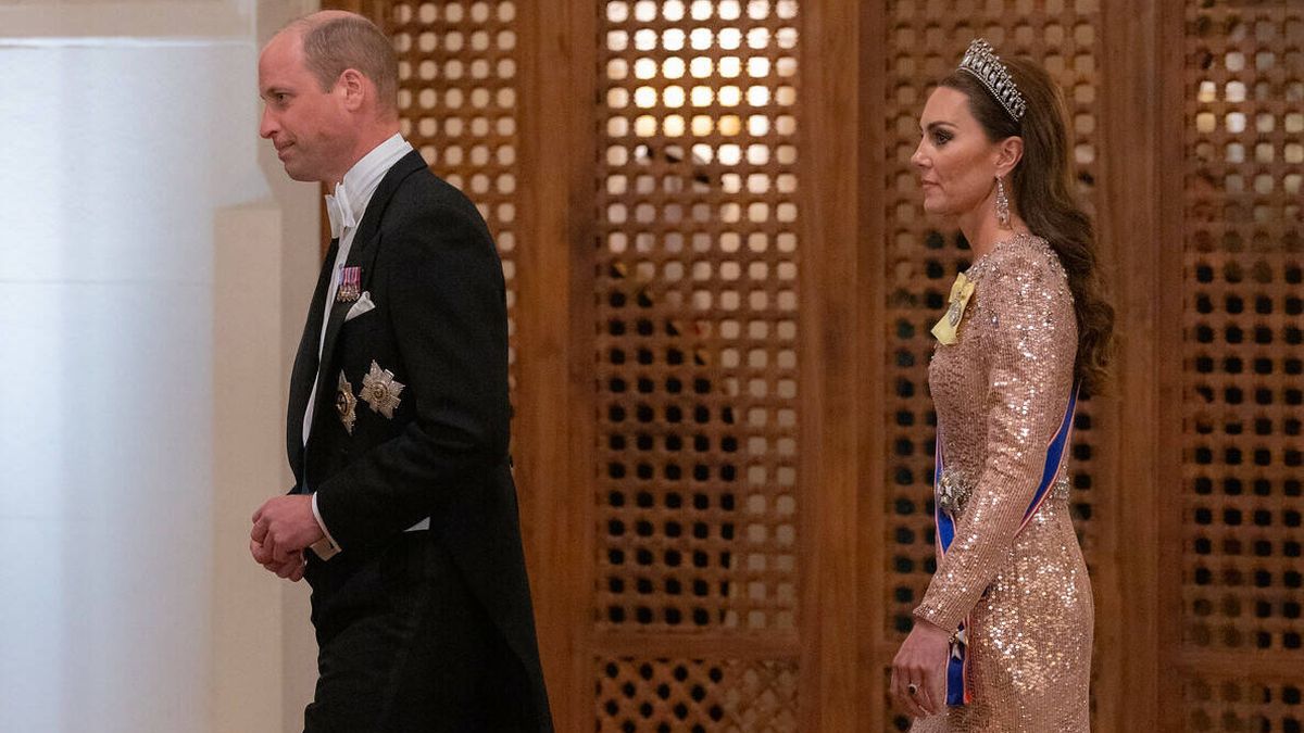 Lentejuelas y de nuevo de rosa: el segundo vestido de Kate Middleton en la boda real de Jordania
