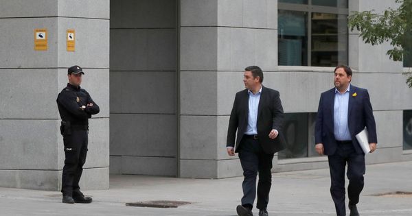 Foto: El exvicepresidente de la Generalitat de Cataluña, Oriol Junqueras, a su llegada a la sede de la Audiencia Nacional el pasado mes de octubre. (EFE)