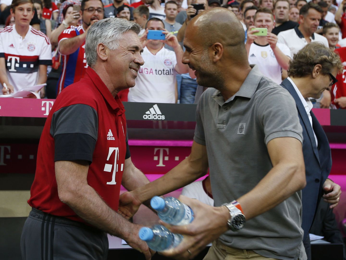 En la imagen, Pep Guardiola y Carlo Ancelotti. (Reuters)