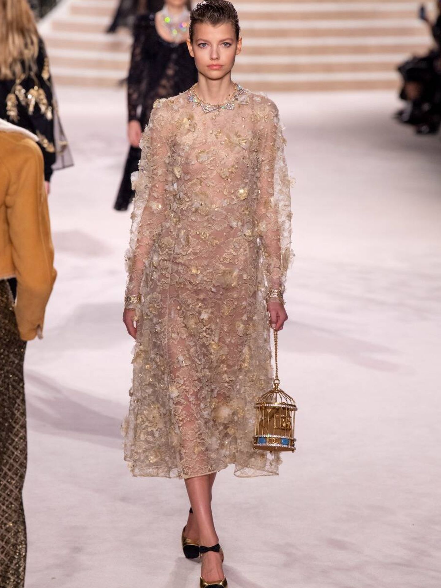 Un vestido diseño de Chanel de la colección 2019/2020. (Getty)