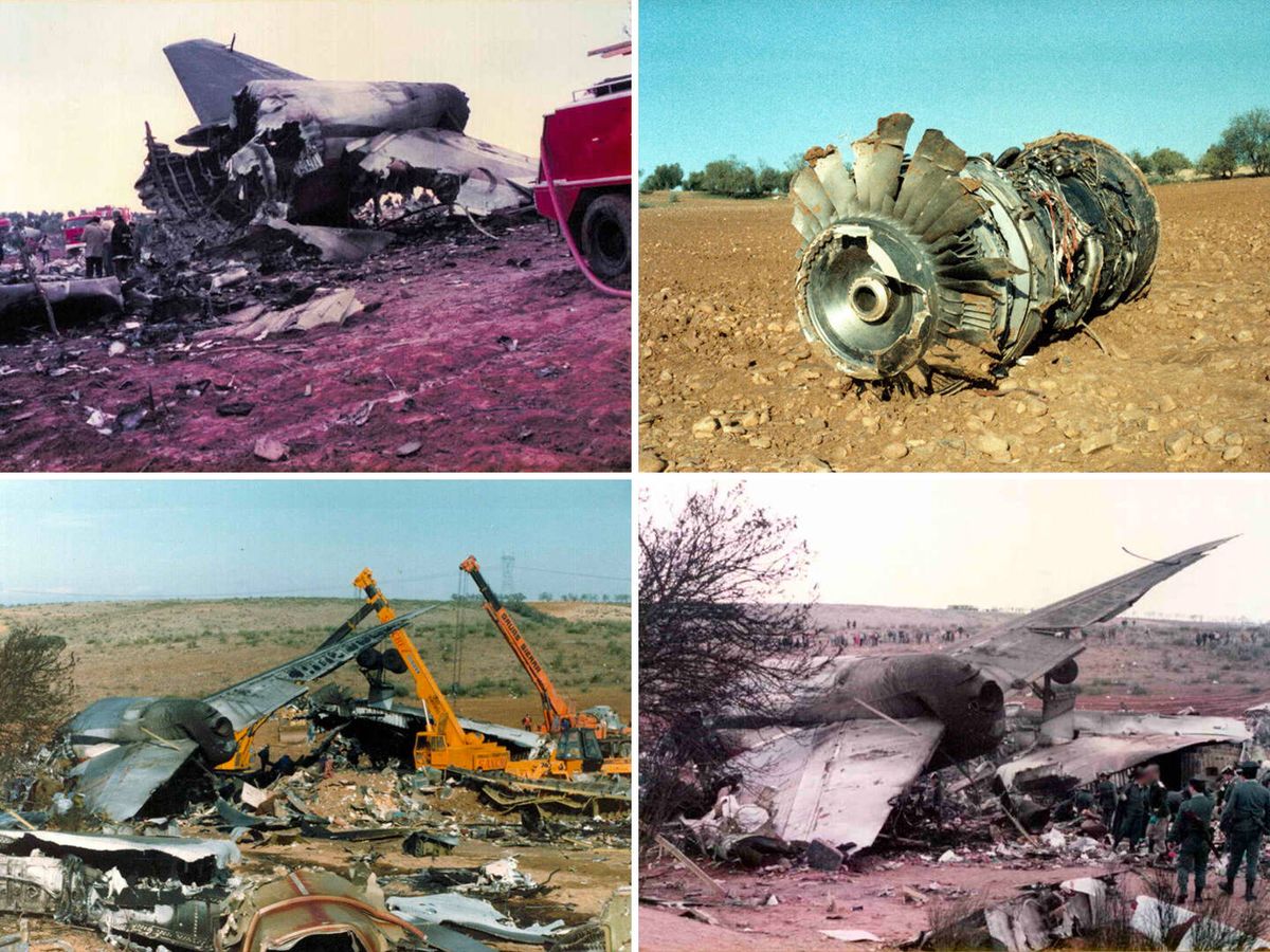Foto: Imágenes del avión tras el accidente. (CIAIAC)