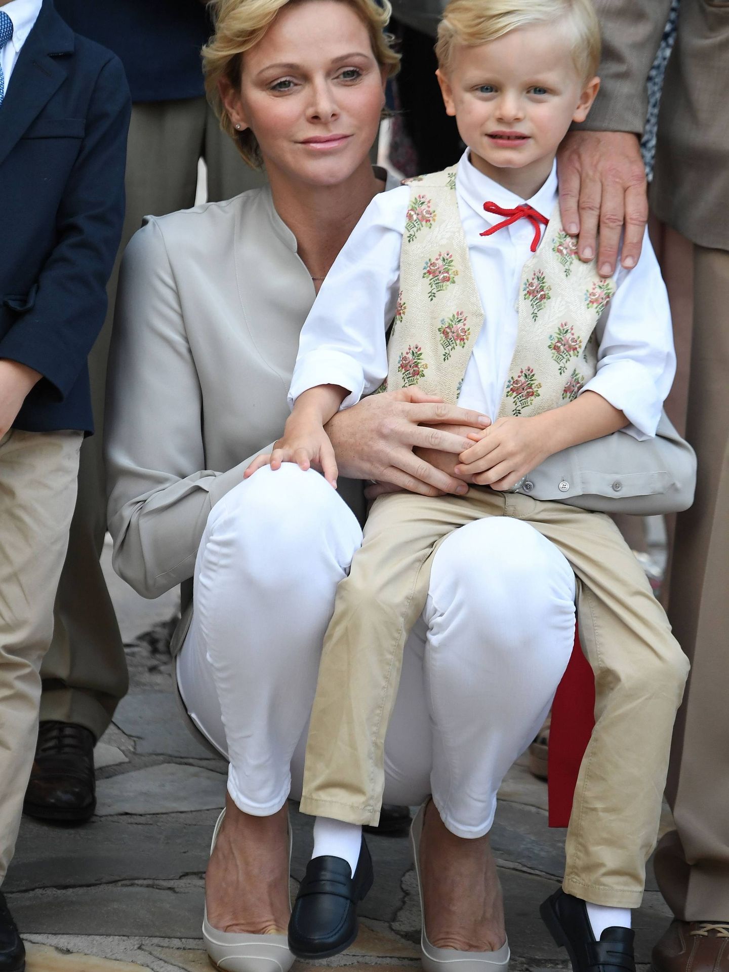 La princesa Charlène con el pequeño Jacques. (CP)