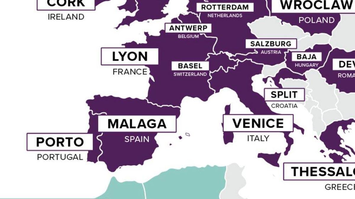 El mapa de las mejores capitales alternativas de cada país: una ciudad española es la más buscada