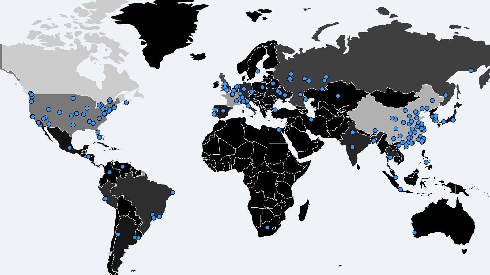 Foto: Mapa de países afectados por el ciberataque con 'ransomware'. (MalwareTech)