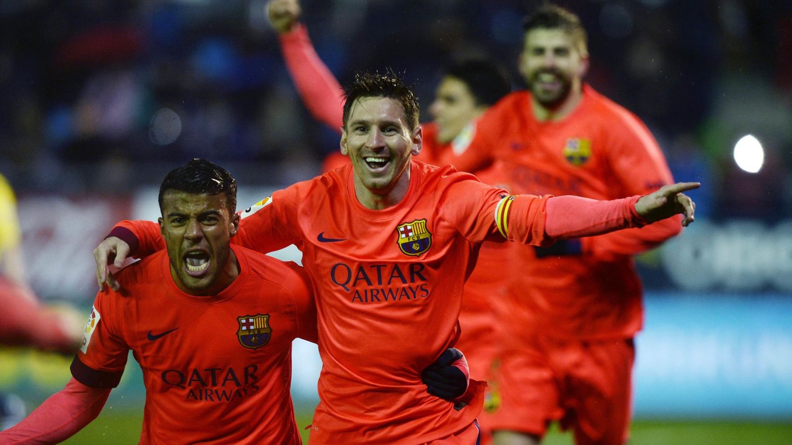 Foto: Leo Messi celebra uno de los dos goles marcados al Eibar (Reuters)