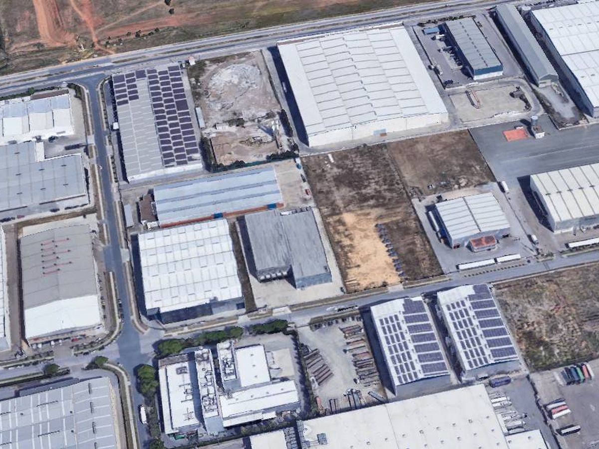 Foto: Vista aérea de un polígono industrial. 