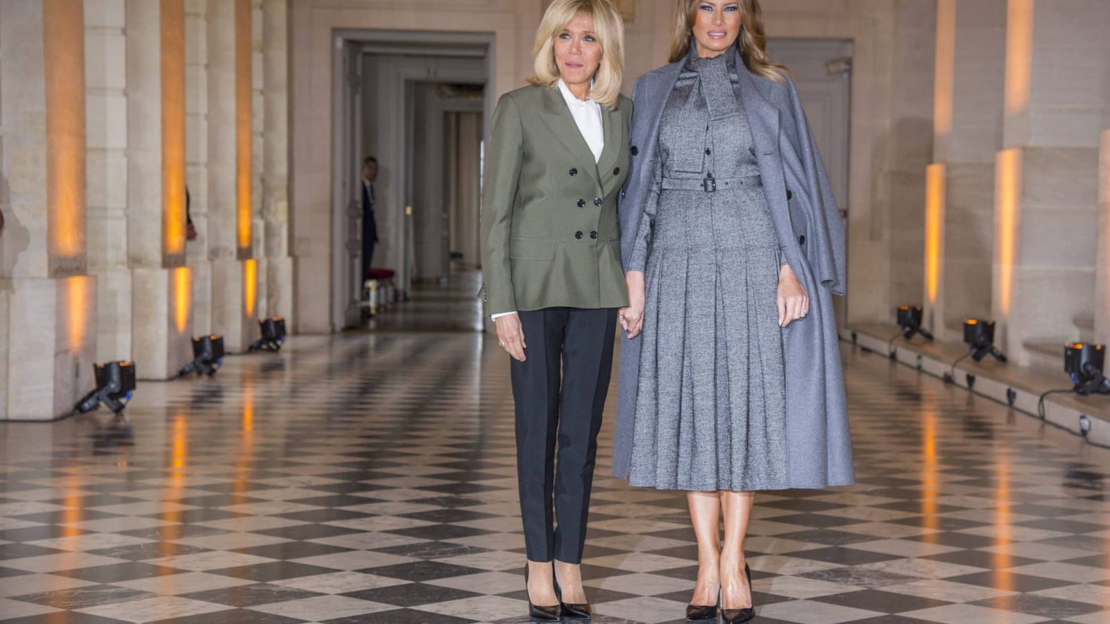 Foto: Brigitte Macron y Melania Trump. (Cordon Press)