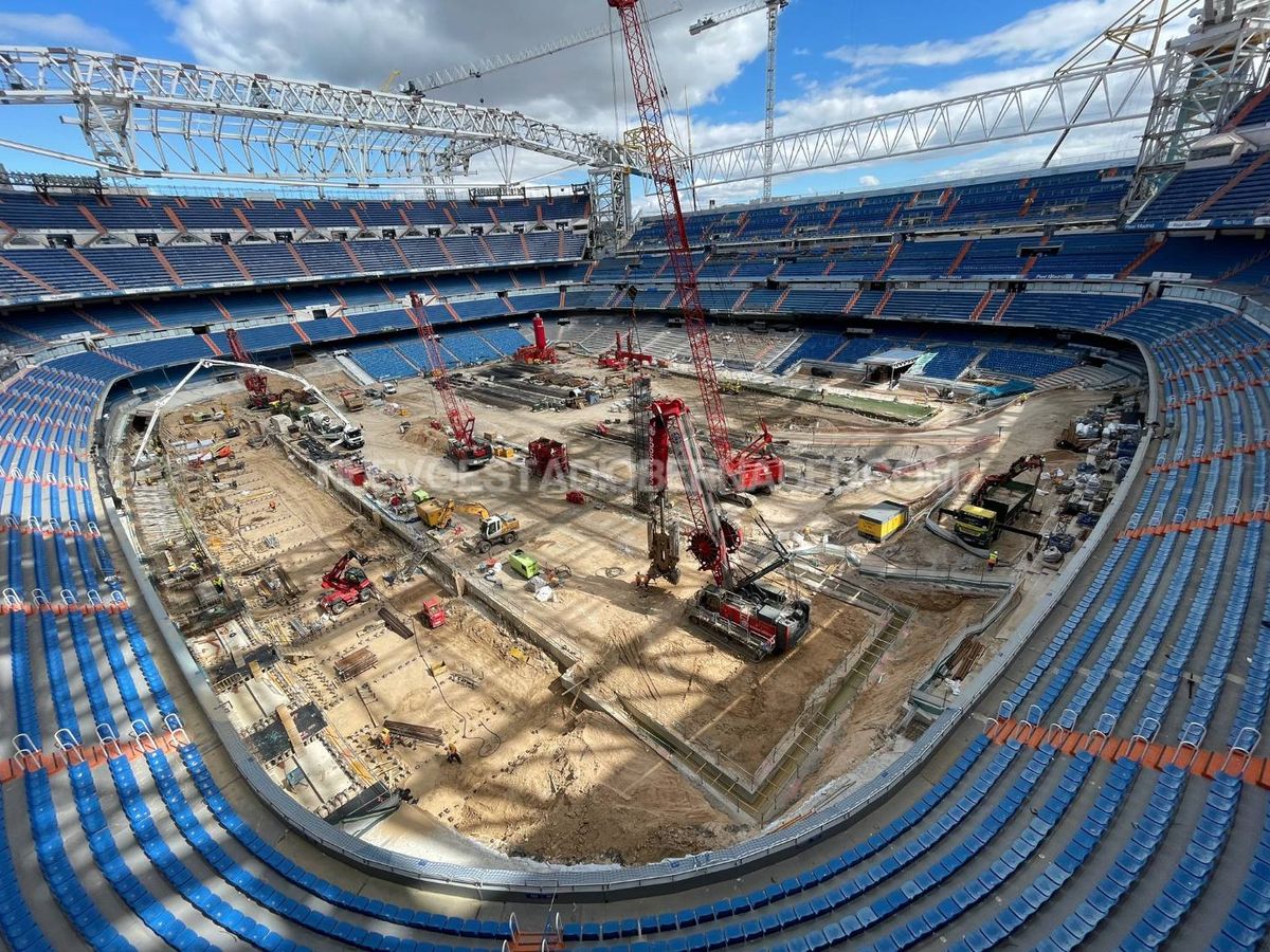 Foto: Imagen de las obras del estadio Santiago Bernabéu (realmadrid.com)