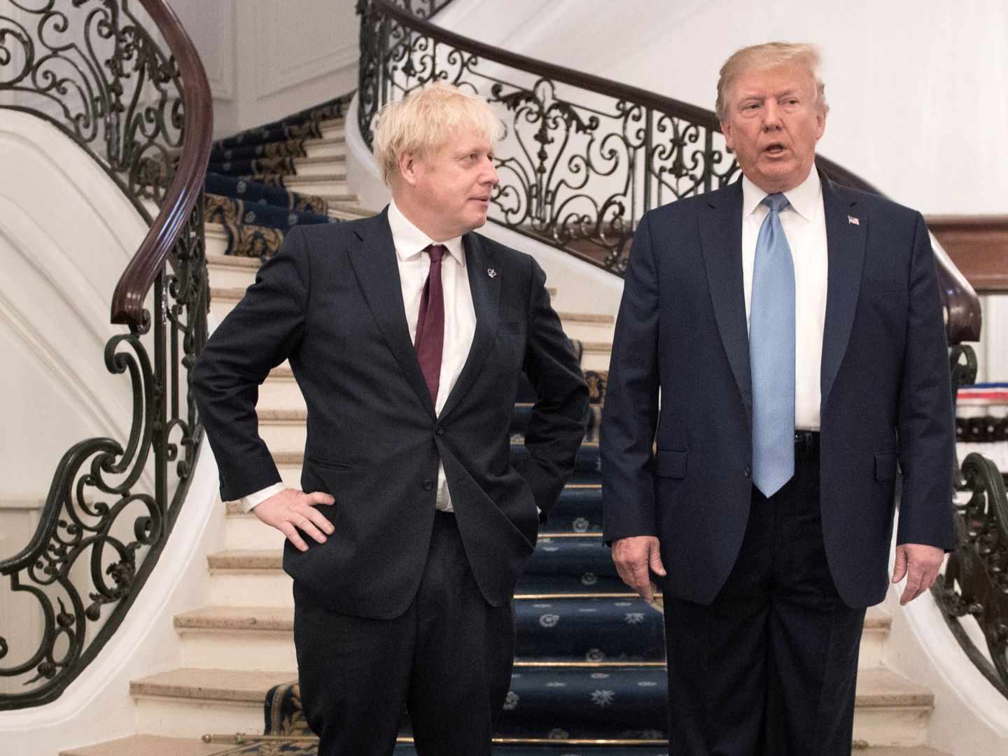 Boris Johnson y Donald Trump, en el G-7 de Biarritz. (Reuters)