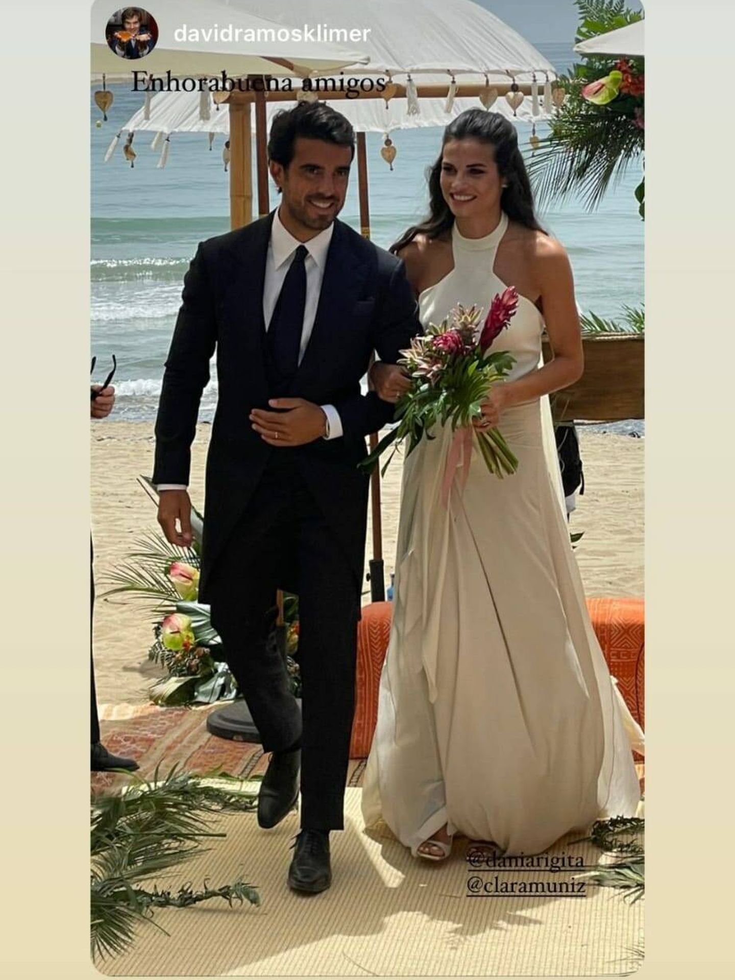 Clara Muñiz y Daniel Arigita. (Instagram/@davidramosklimer)
