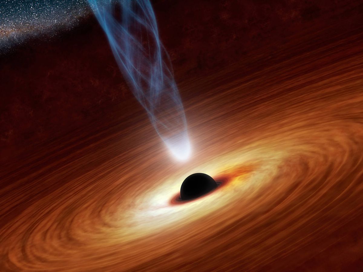 Foto: Ilustración artística de un agujero negro supermasivo. (NASA/JPL-Caltech)