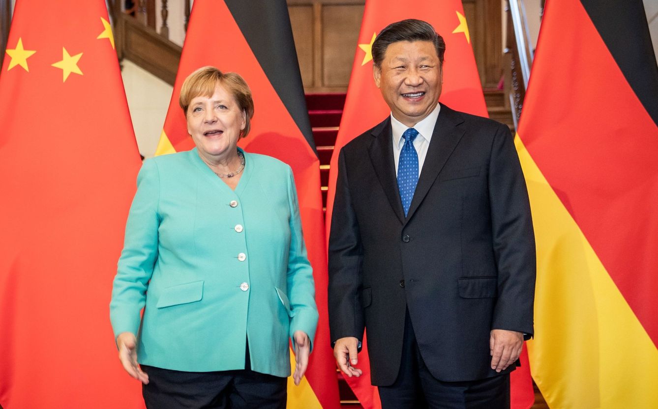 Angela Merkel y Xi Jinping. (Reuters)