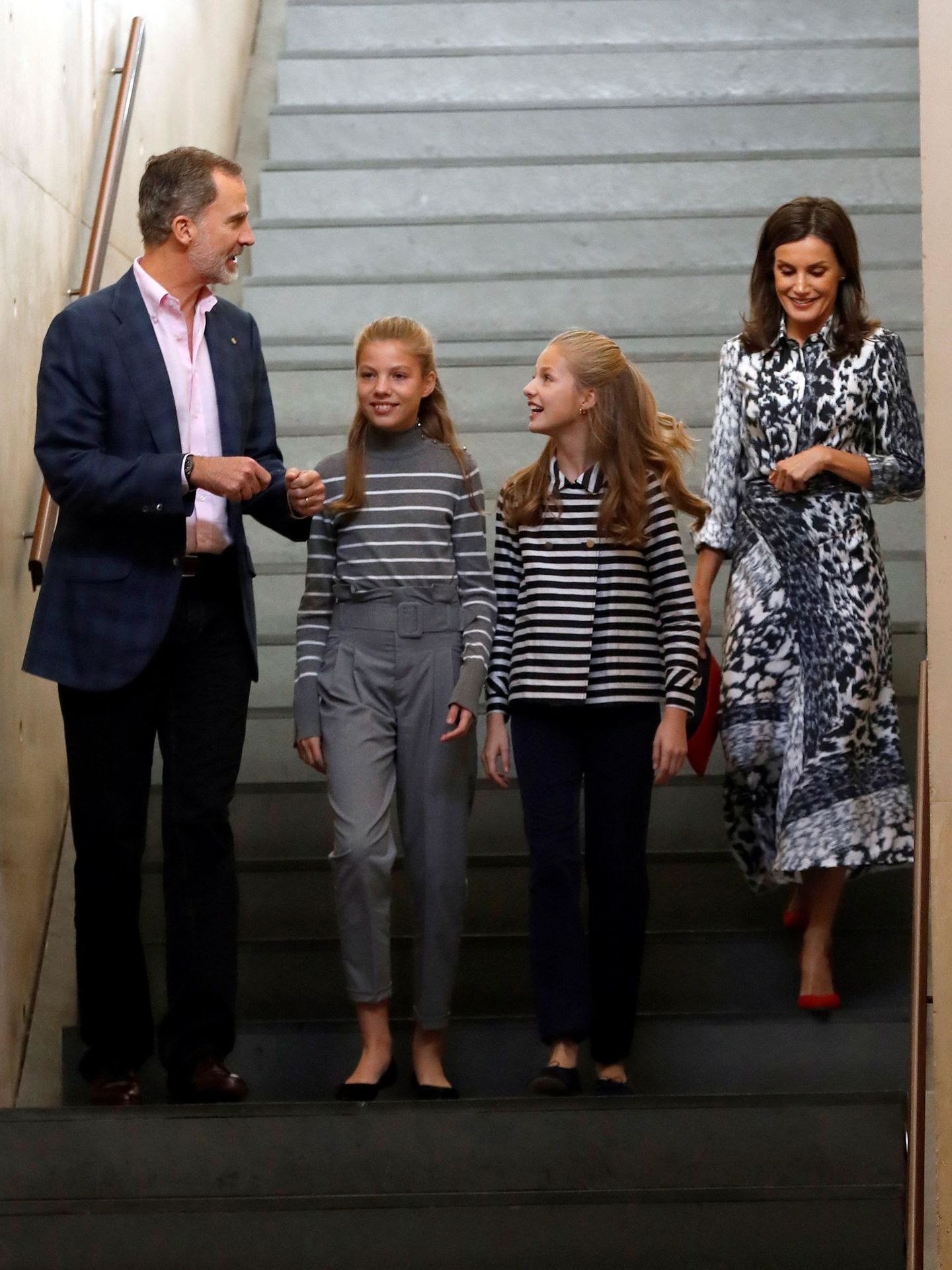 La infanta Sofía, con los Reyes y la princesa Leonor en los Premios Princesa de Girona de 2019. (EFE)