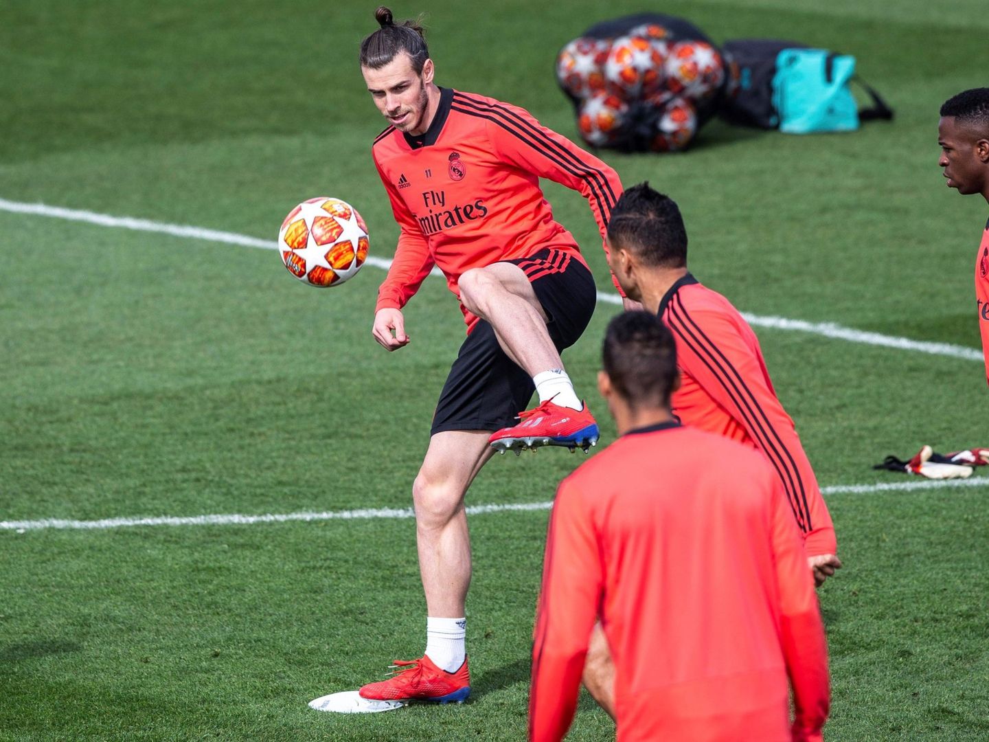 Bale, entrenándose. (EFE) 